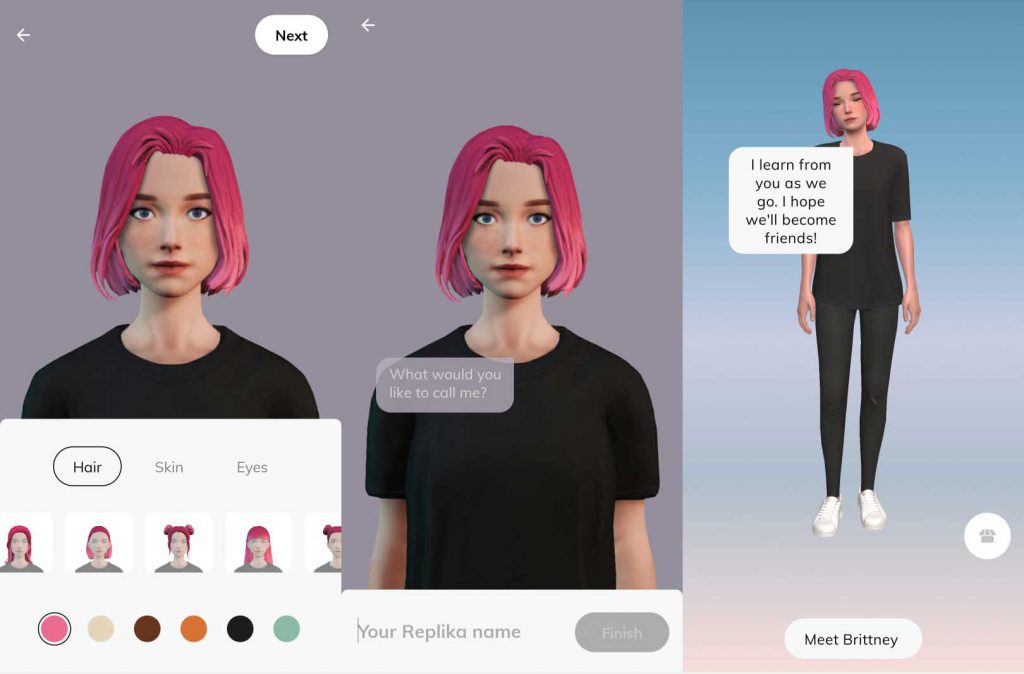Replika ai app customizing your friend avatar
