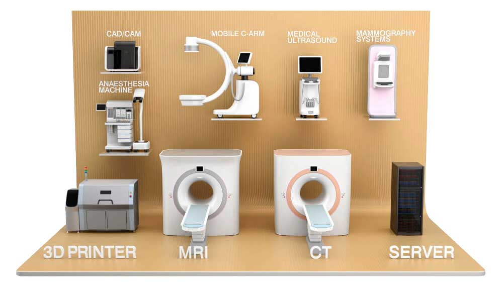 Medical imaging modalities working with PACS