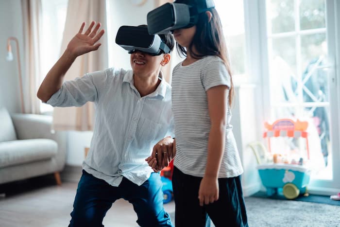 family VR visits in metaverse