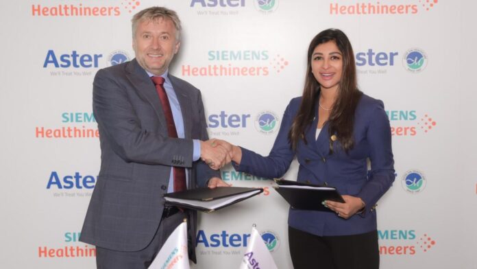 Ole Per Maloy, CEO, Siemens Healthineers, Middle East, Southern & Eastern Africa and Alisha Moopen, Deputy Managing Director of Aster DM Healthcare. — Supplied photo