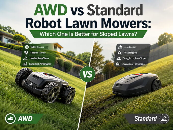 AWD vs Standard Robot Lawn Mowers Which One Is Better for Sloped Lawns