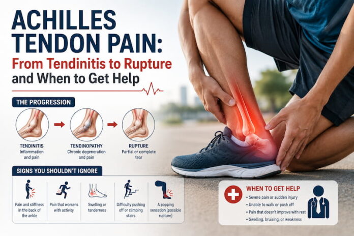 Achilles Tendon Pain From Tendinitis to Rupture and When to Get Help