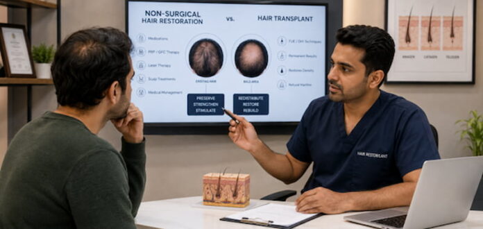 Hair Transplant vs Non-Surgical Hair Restoration